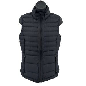 Columbia Puffer Vest Womens XS Black Full Zip Insulated Sleeveless Zip Pockets